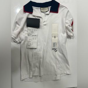 White Gucci men polo shirt L